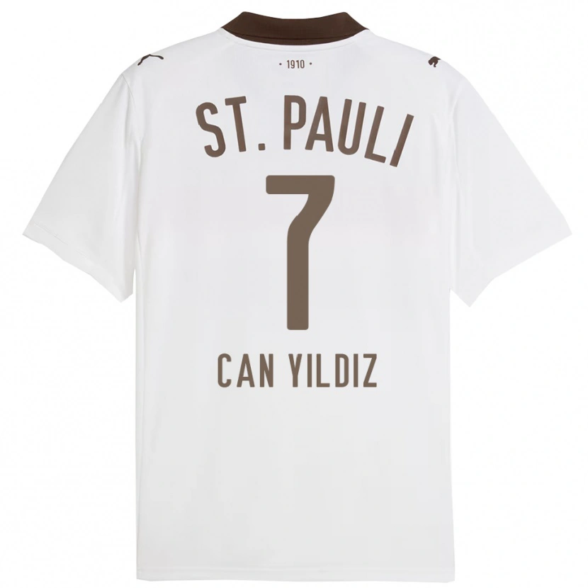 Danxen Mulher Camisola Emre Can Yildiz #7 Branco Vermelho Alternativa 2025/26 Camisa Brasil