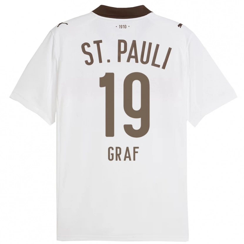 Danxen Mulher Camisola Alexander Graf #19 Branco Vermelho Alternativa 2025/26 Camisa Brasil