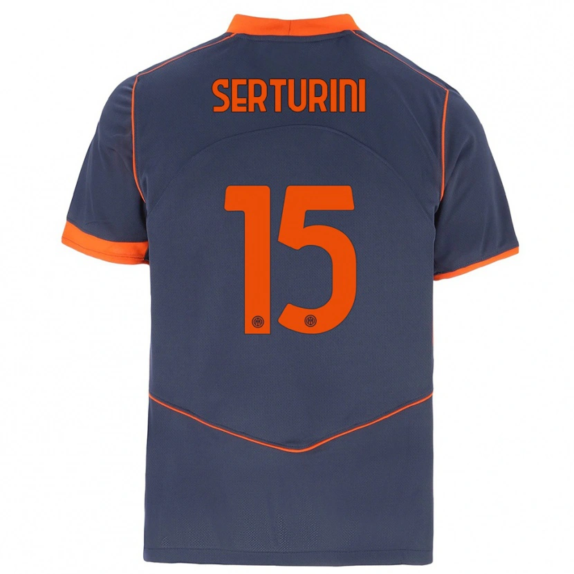 Danxen Mulher Camisola Annamaria Serturini #15 Cinza Laranja Terceiro 2025/26 Camisa Brasil