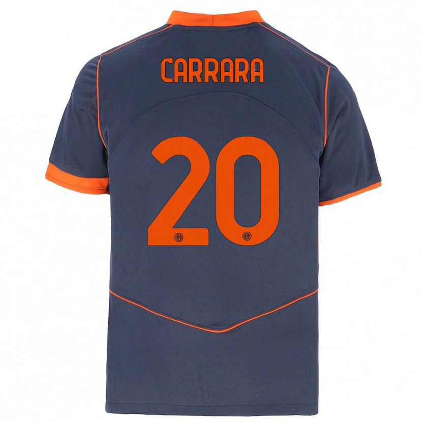 Danxen Mulher Camisola Cristian Carrara #20 Cinza Laranja Terceiro 2025/26 Camisa Brasil
