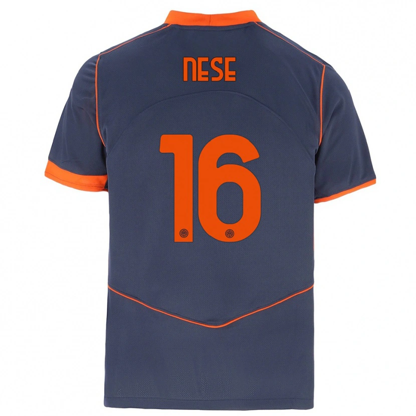 Danxen Mulher Camisola Alessio Nese #16 Cinza Laranja Terceiro 2025/26 Camisa Brasil