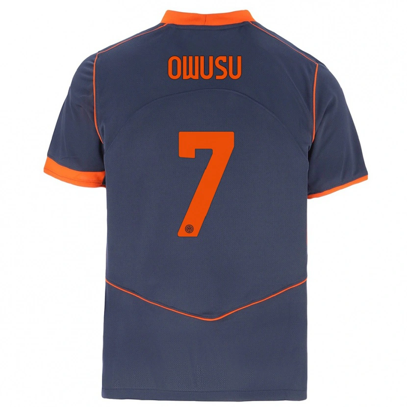Danxen Mulher Camisola Enoch Owusu #7 Cinza Laranja Terceiro 2025/26 Camisa Brasil