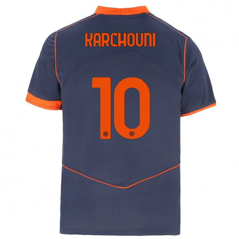 Danxen Mulher Camisola Ghoutia Karchouni #10 Cinza Laranja Terceiro 2025/26 Camisa Brasil