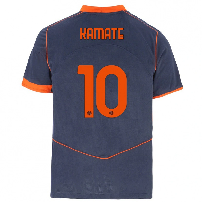 Danxen Mulher Camisola Issiaka Kamate #10 Cinza Laranja Terceiro 2025/26 Camisa Brasil