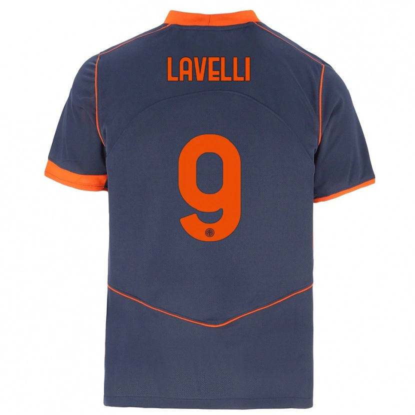 Danxen Mulher Camisola Matteo Lavelli #9 Cinza Laranja Terceiro 2025/26 Camisa Brasil