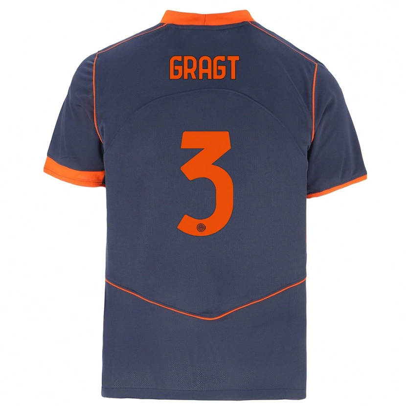 Danxen Mulher Camisola Stefanie Van Der Gragt #3 Cinza Laranja Terceiro 2025/26 Camisa Brasil