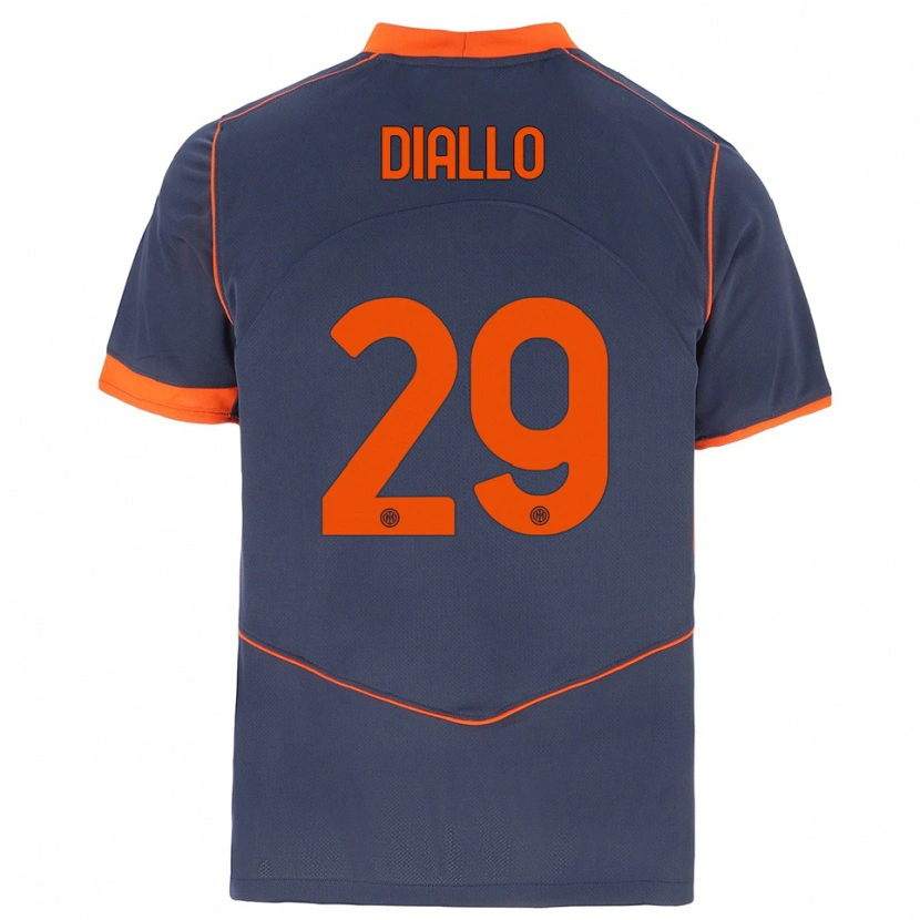 Danxen Mulher Camisola Oumar Diallo #29 Cinza Laranja Terceiro 2025/26 Camisa Brasil