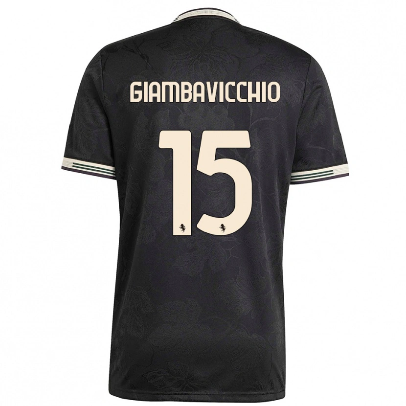Danxen Mulher Camisola Franco Giambavicchio #15 Preto Branco Verde Terceiro 2025/26 Camisa Brasil