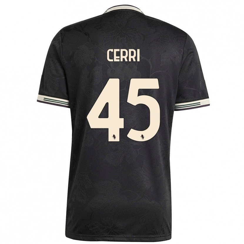 Danxen Mulher Camisola Leonardo Cerri #45 Preto Branco Verde Terceiro 2025/26 Camisa Brasil