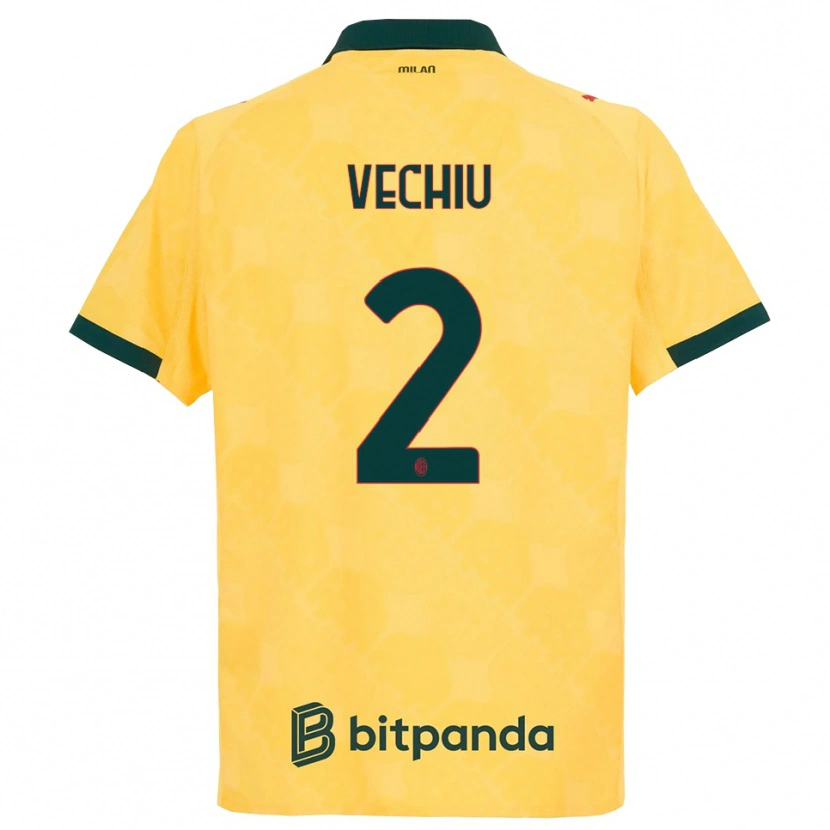 Danxen Mulher Camisola Christian Vechiu #2 Amarelo Preto Terceiro 2025/26 Camisa Brasil