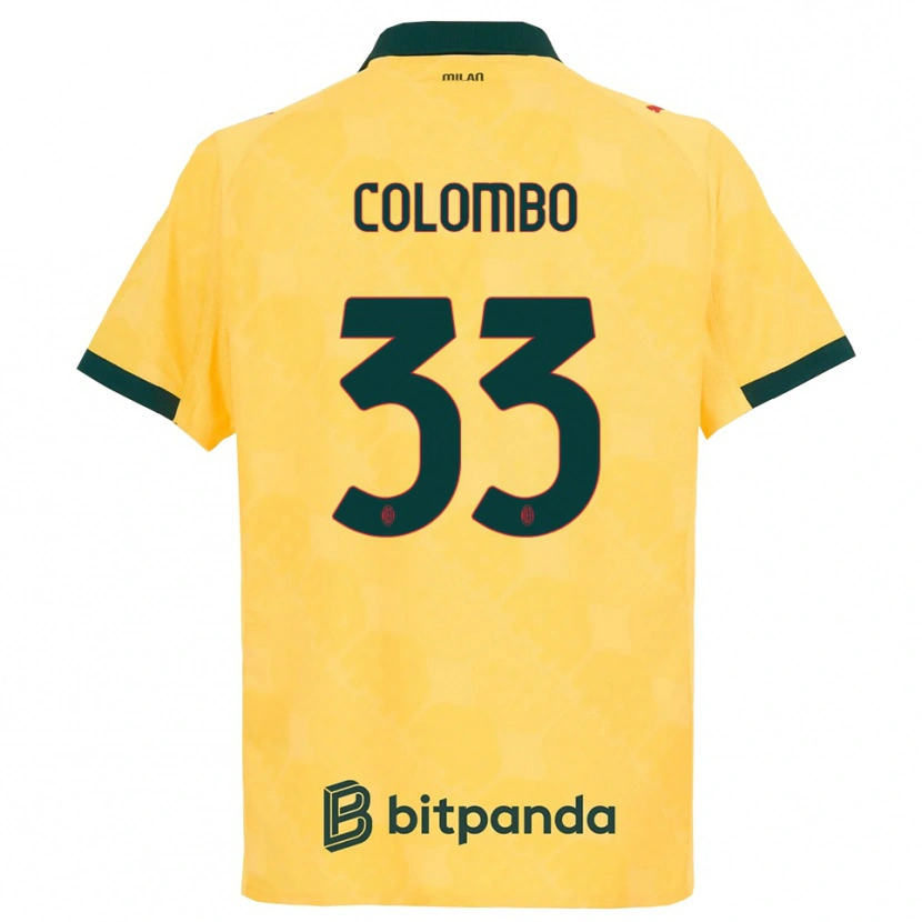 Danxen Mulher Camisola Federico Colombo #33 Amarelo Preto Terceiro 2025/26 Camisa Brasil