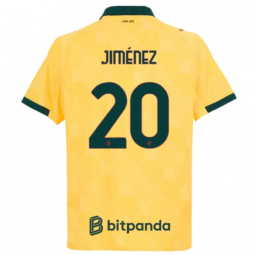 Danxen Mulher Camisola Álex Jiménez #20 Amarelo Preto Terceiro 2025/26 Camisa Brasil