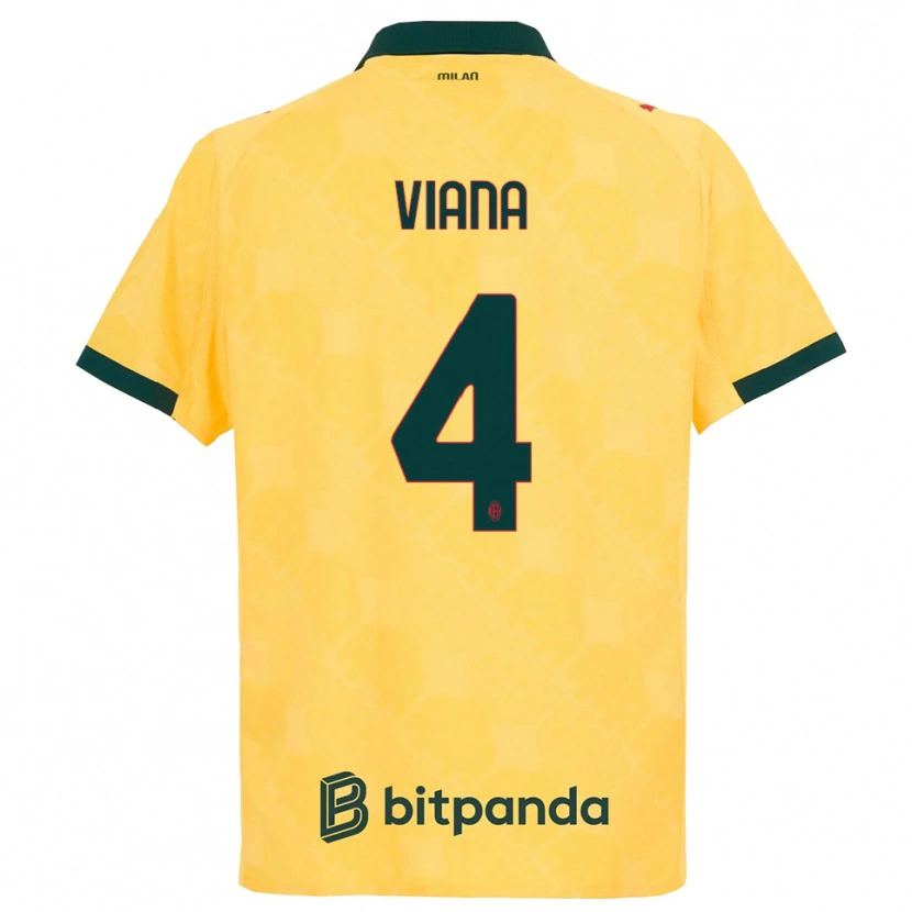 Danxen Mulher Camisola Viana Seedorf #4 Amarelo Preto Terceiro 2025/26 Camisa Brasil
