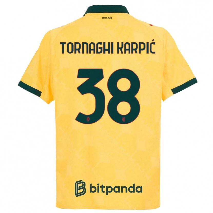 Danxen Mulher Camisola Lavinia Tornaghi Karpić #38 Amarelo Preto Terceiro 2025/26 Camisa Brasil