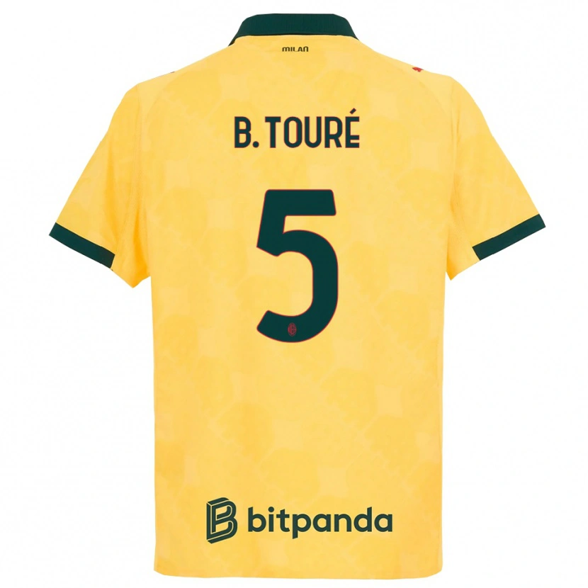 Danxen Mulher Camisola Fode Ballo-Toure #5 Amarelo Preto Terceiro 2025/26 Camisa Brasil