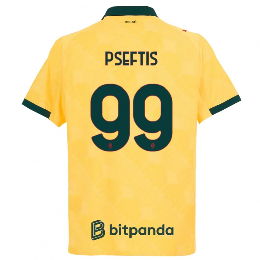 Danxen Mulher Camisola Fotios Pseftis #99 Amarelo Preto Terceiro 2025/26 Camisa Brasil