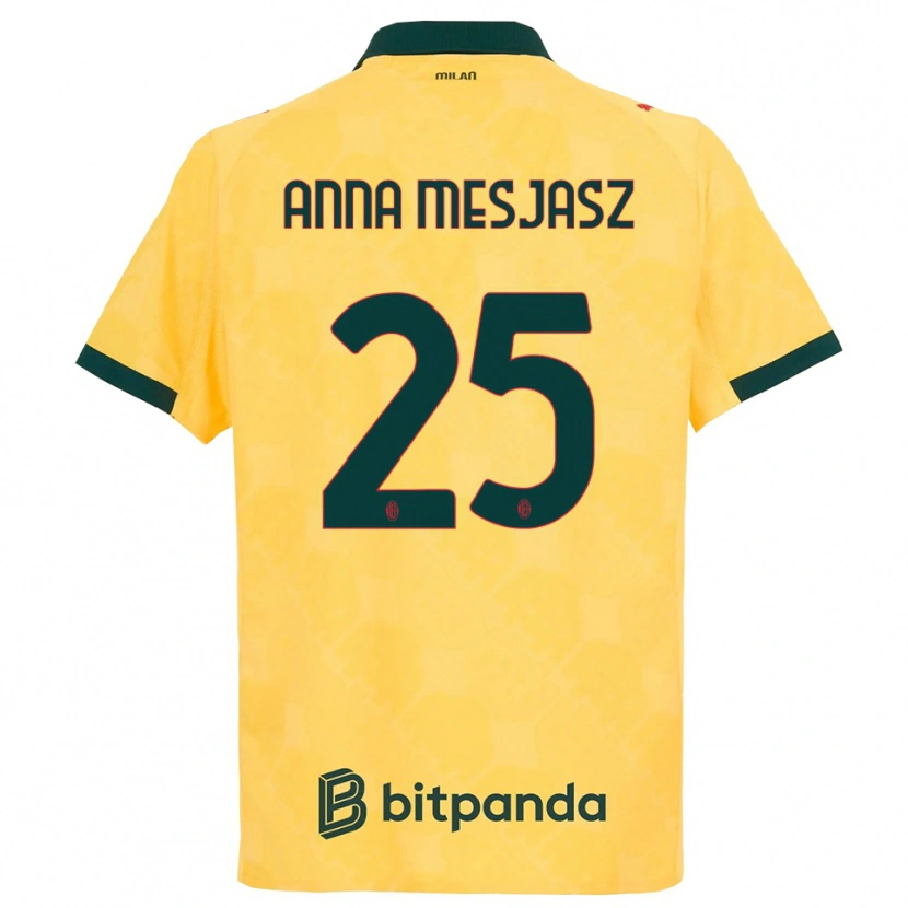 Danxen Mulher Camisola Małgorzata Anna Mesjasz #25 Amarelo Preto Terceiro 2025/26 Camisa Brasil