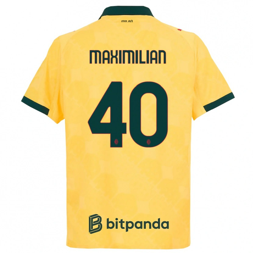 Danxen Mulher Camisola Maximilian Ibrahimović #40 Amarelo Preto Terceiro 2025/26 Camisa Brasil