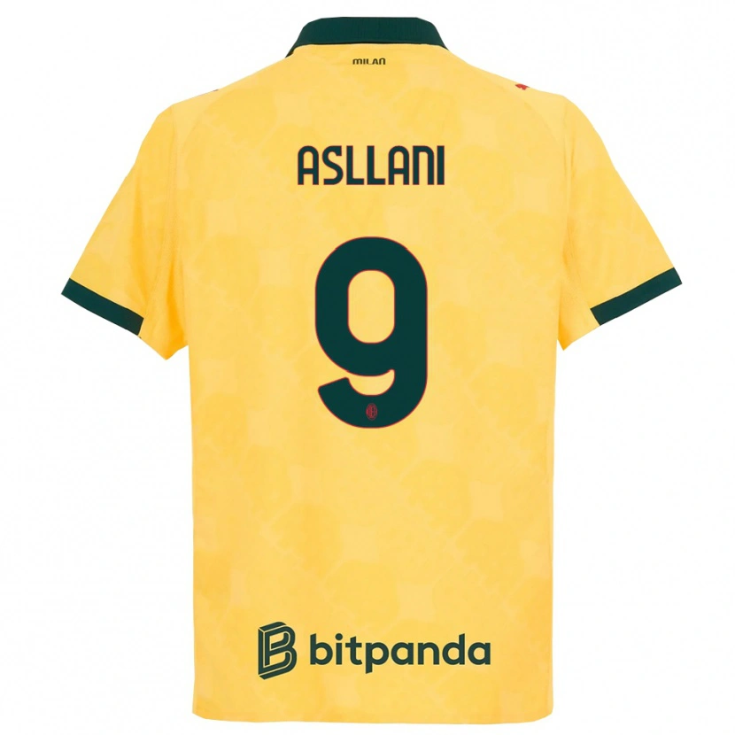 Danxen Mulher Camisola Kosovare Asllani #9 Amarelo Preto Terceiro 2025/26 Camisa Brasil
