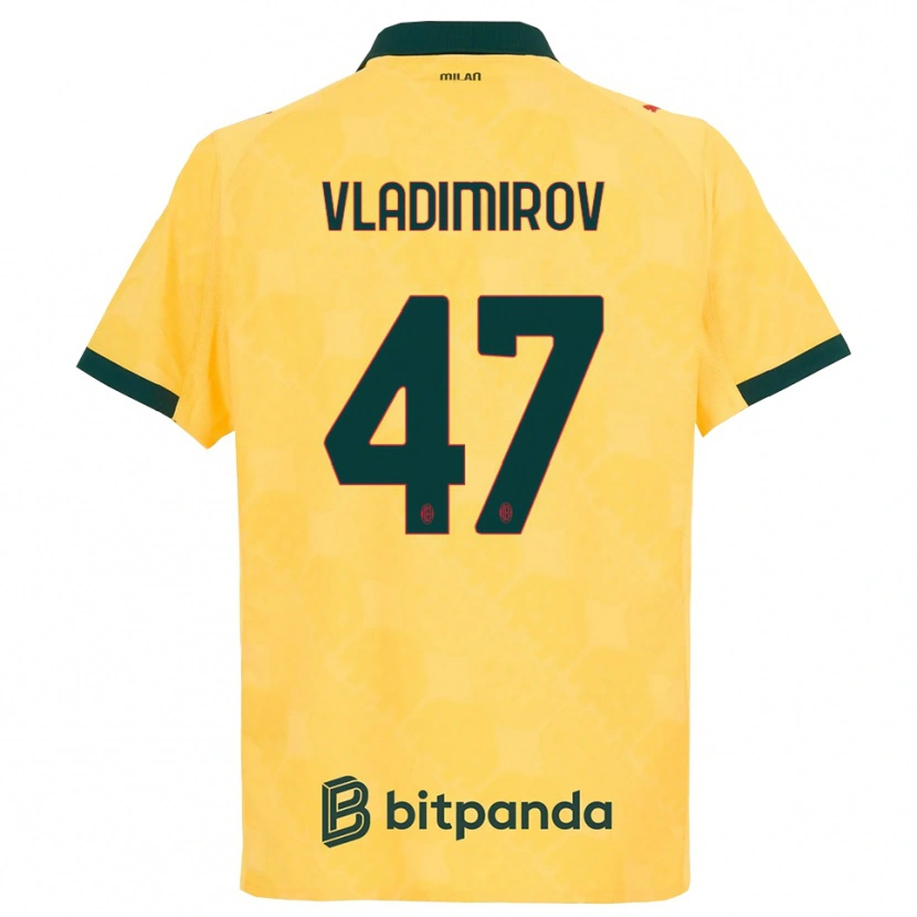 Danxen Mulher Camisola Valeri Vladimirov #47 Amarelo Preto Terceiro 2025/26 Camisa Brasil