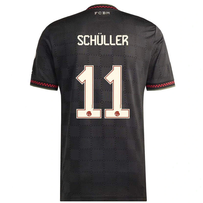 Danxen Mulher Camisola Lea Schüller #11 Preto Branco Terceiro 2025/26 Camisa Brasil