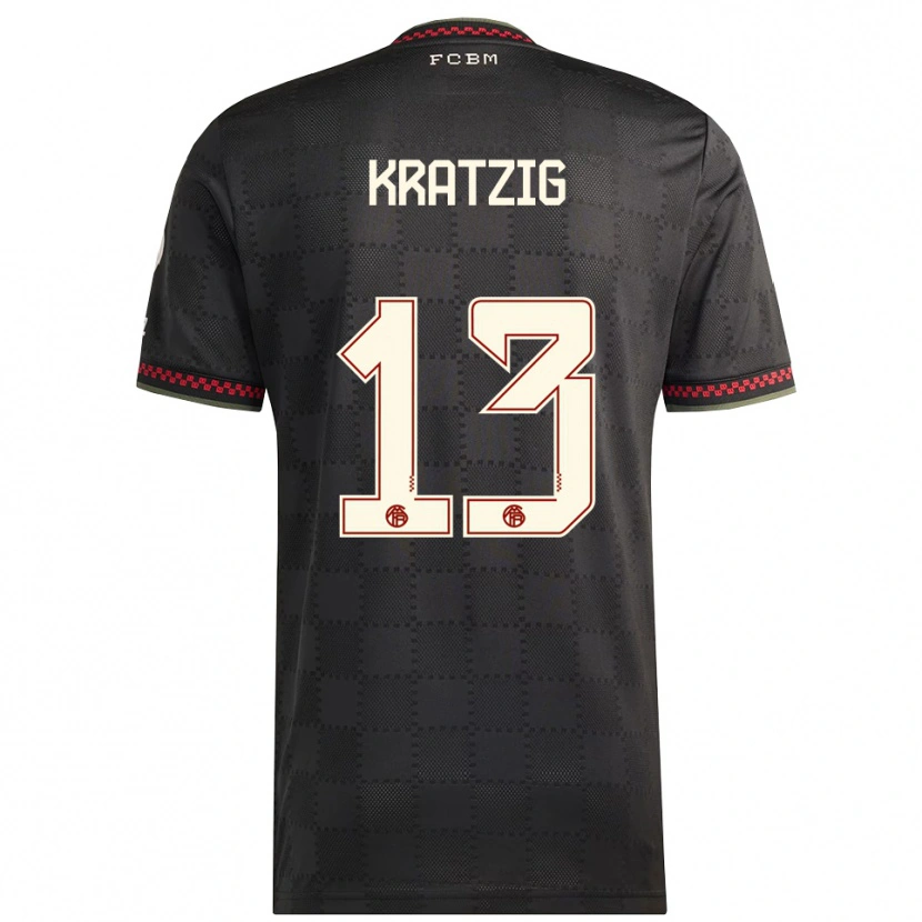 Danxen Mulher Camisola Frans Kratzig #13 Preto Branco Terceiro 2025/26 Camisa Brasil