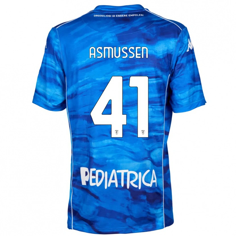 Danxen Criança Camisola Ank Asmussen #41 Azul Branco Principal 2025/26 Camisa Brasil
