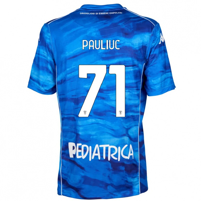 Danxen Criança Camisola Nicolò Pauliuc #71 Azul Branco Principal 2025/26 Camisa Brasil