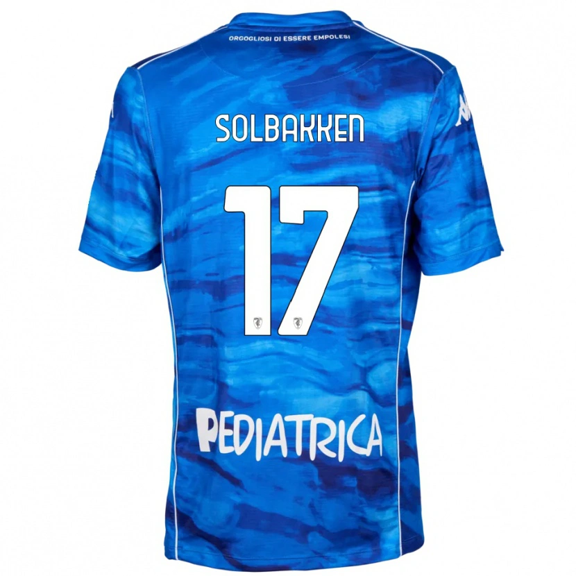Danxen Criança Camisola Ola Solbakken #17 Azul Branco Principal 2025/26 Camisa Brasil