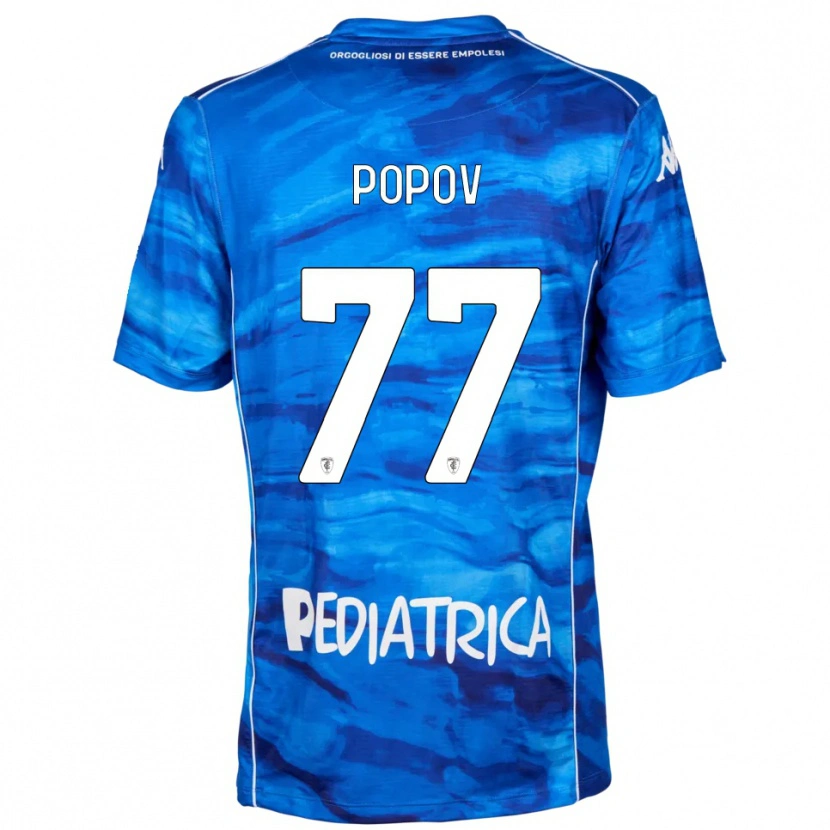 Danxen Criança Camisola Bogdan Popov #77 Azul Branco Principal 2025/26 Camisa Brasil