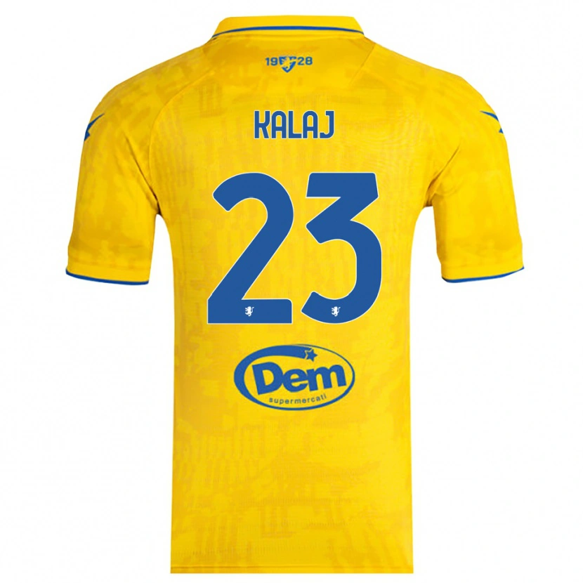 Danxen Criança Camisola Sergio Kalaj #23 Amarelo Azul Principal 2025/26 Camisa Brasil