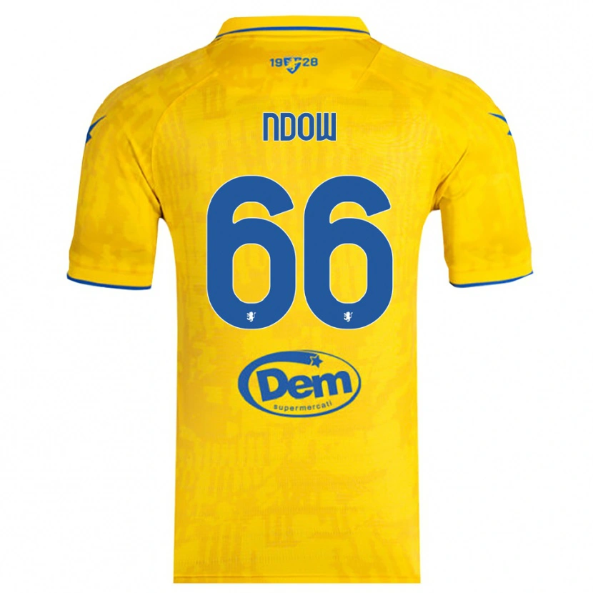 Danxen Criança Camisola Abdoulie Ndow #66 Amarelo Azul Principal 2025/26 Camisa Brasil