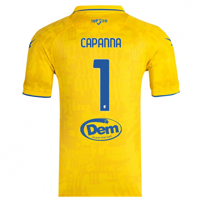 Danxen Criança Camisola Tommaso Capanna #1 Amarelo Azul Principal 2025/26 Camisa Brasil