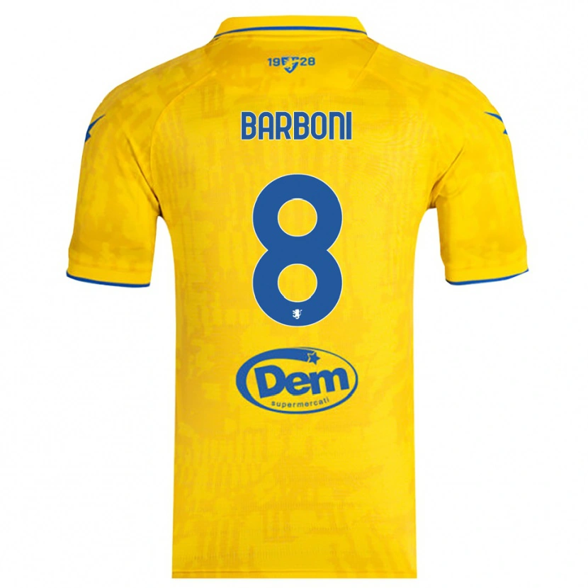 Danxen Criança Camisola David Barboni #8 Amarelo Azul Principal 2025/26 Camisa Brasil