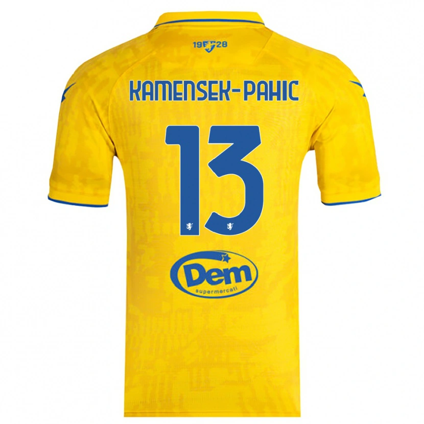 Danxen Criança Camisola Matjaz Kamensek-Pahic #13 Amarelo Azul Principal 2025/26 Camisa Brasil