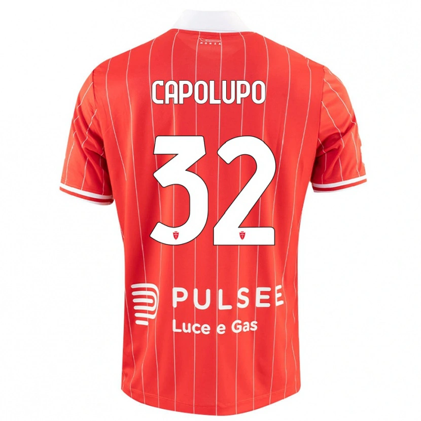 Danxen Criança Camisola Samuele Capolupo #32 Vermelho Branco Principal 2025/26 Camisa Brasil