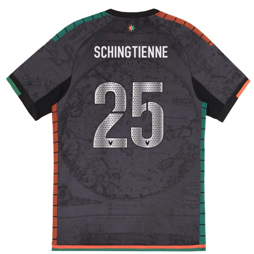 Danxen Criança Camisola Joël Schingtienne #25 Cinza Escuro Principal 2025/26 Camisa Brasil