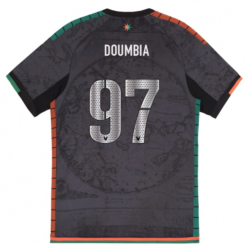 Danxen Criança Camisola Issa Doumbia #97 Cinza Escuro Principal 2025/26 Camisa Brasil