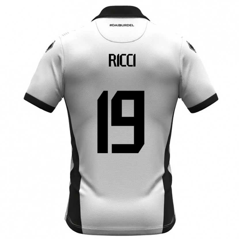 Danxen Criança Camisola Gabriele Ricci #19 Branco Preto Laranja Principal 2025/26 Camisa Brasil