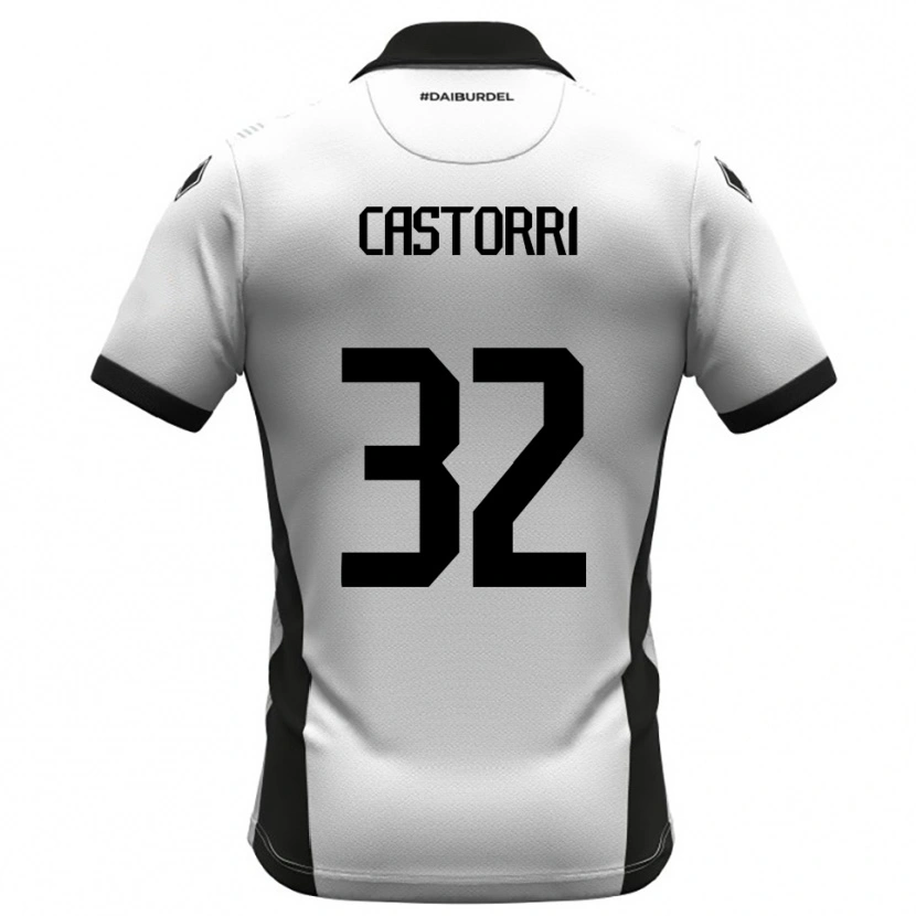Danxen Criança Camisola Gianmarco Castorri #32 Branco Preto Laranja Principal 2025/26 Camisa Brasil