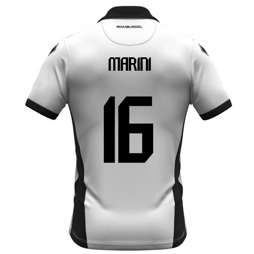 Danxen Criança Camisola David Marini #16 Branco Preto Laranja Principal 2025/26 Camisa Brasil