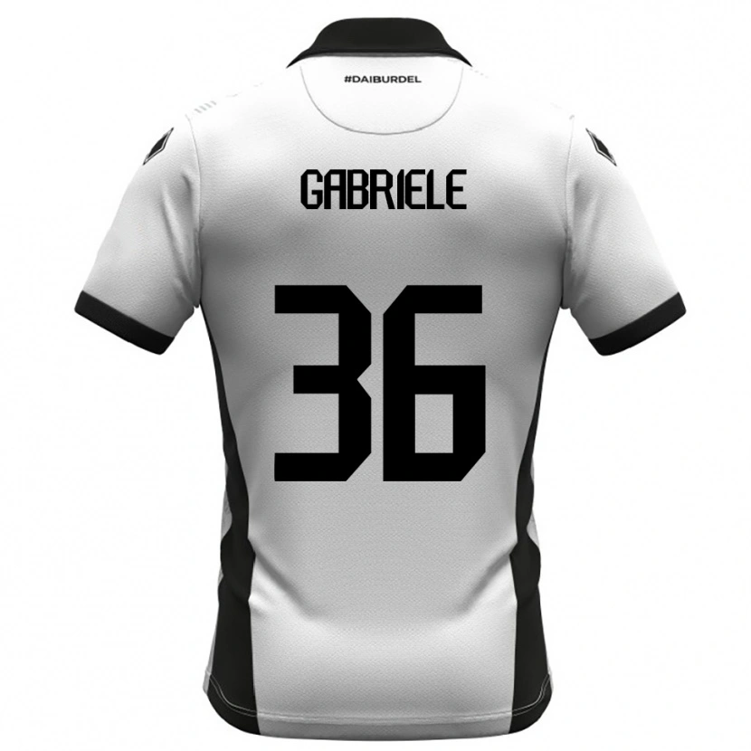 Danxen Criança Camisola Tommaso Gabriele #36 Branco Preto Laranja Principal 2025/26 Camisa Brasil