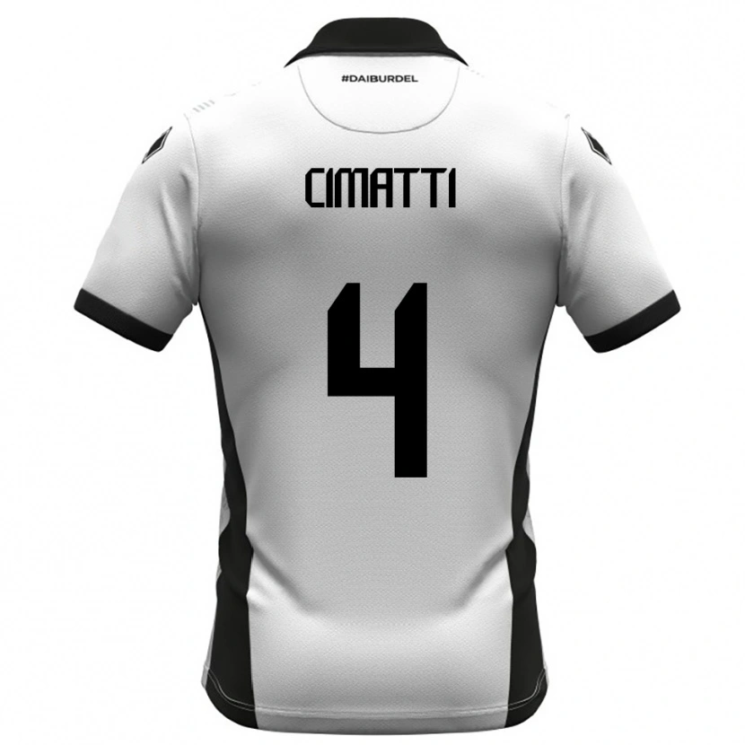 Danxen Criança Camisola Edoardo Cimatti #4 Branco Preto Laranja Principal 2025/26 Camisa Brasil