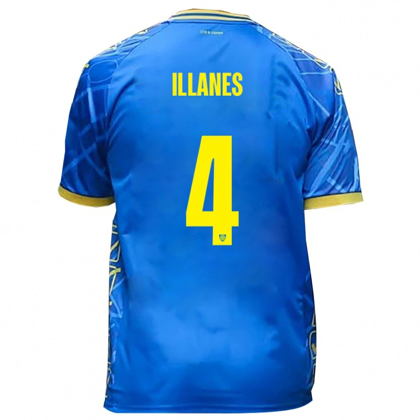 Danxen Criança Camisola Julián Illanes #4 Azul Celeste Amarelo Principal 2025/26 Camisa Brasil