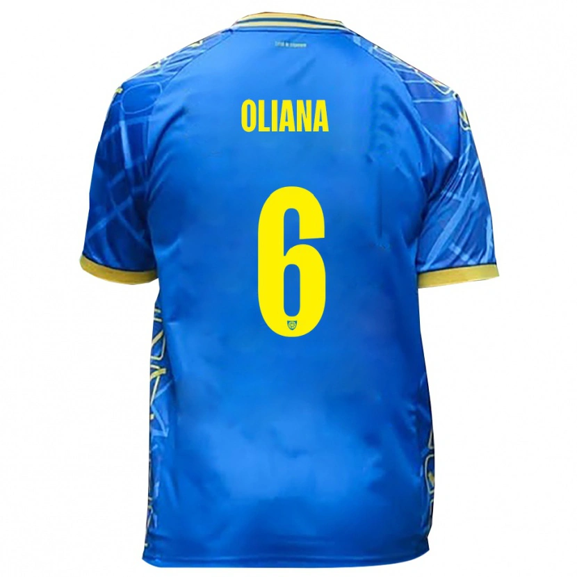 Danxen Criança Camisola Filippo Oliana #6 Azul Celeste Amarelo Principal 2025/26 Camisa Brasil