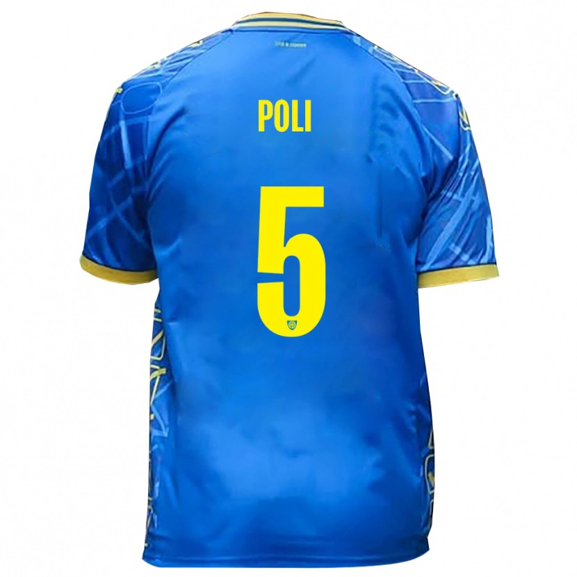 Danxen Criança Camisola Lorenzo Poli #5 Azul Celeste Amarelo Principal 2025/26 Camisa Brasil
