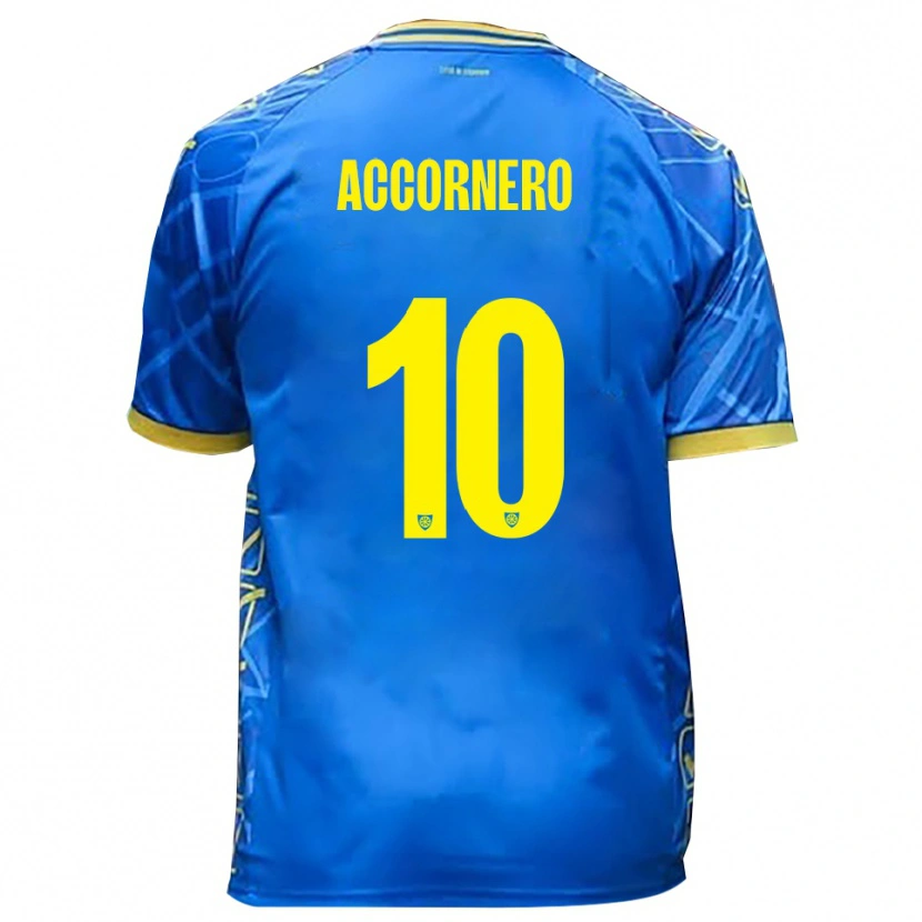 Danxen Criança Camisola Federico Accornero #10 Azul Celeste Amarelo Principal 2025/26 Camisa Brasil