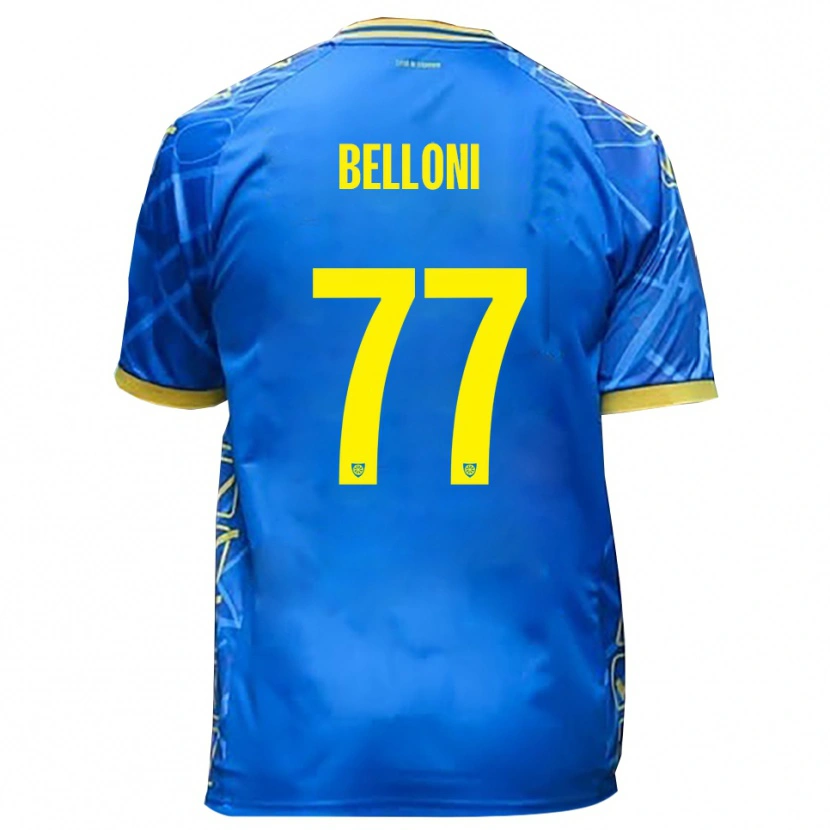 Danxen Criança Camisola Niccolò Belloni #77 Azul Celeste Amarelo Principal 2025/26 Camisa Brasil