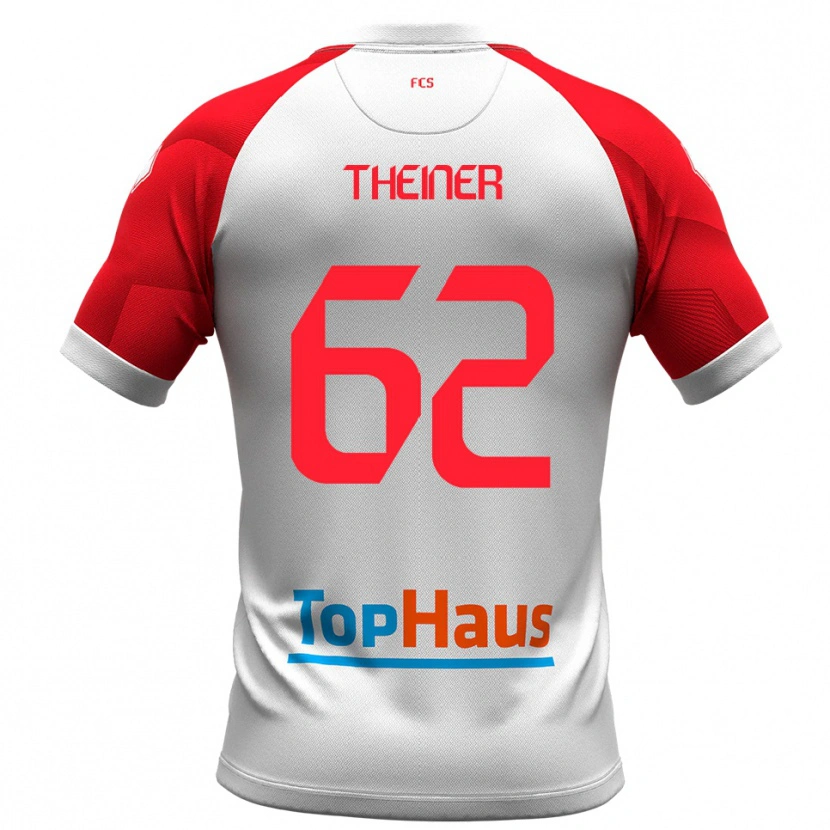 Danxen Criança Camisola Daniel Theiner #62 Branco Vermelho Principal 2025/26 Camisa Brasil