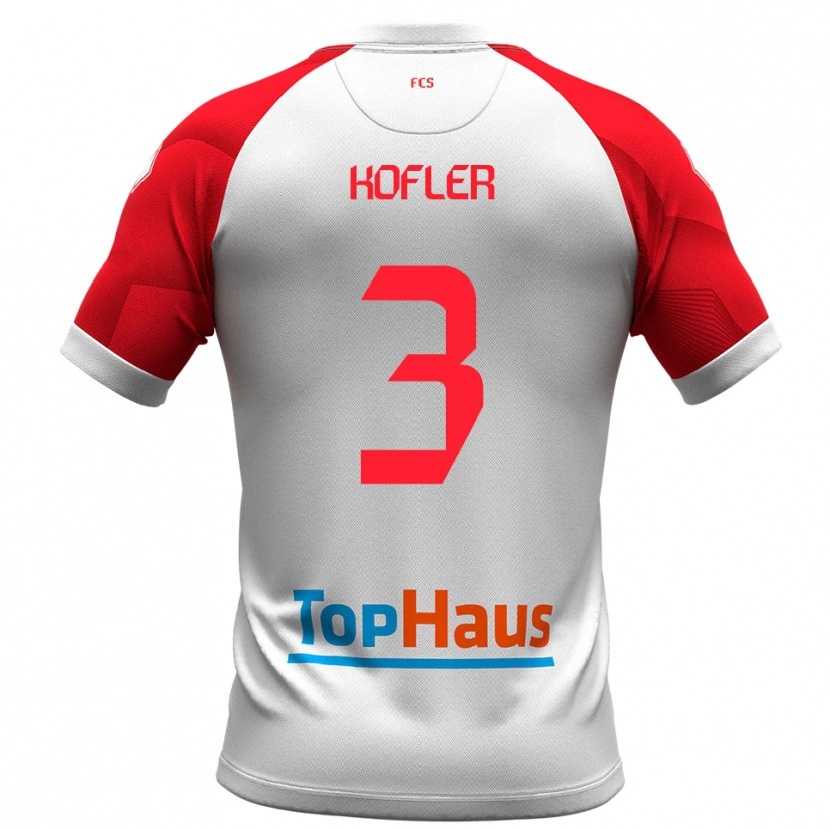 Danxen Criança Camisola Michael Kofler #3 Branco Vermelho Principal 2025/26 Camisa Brasil